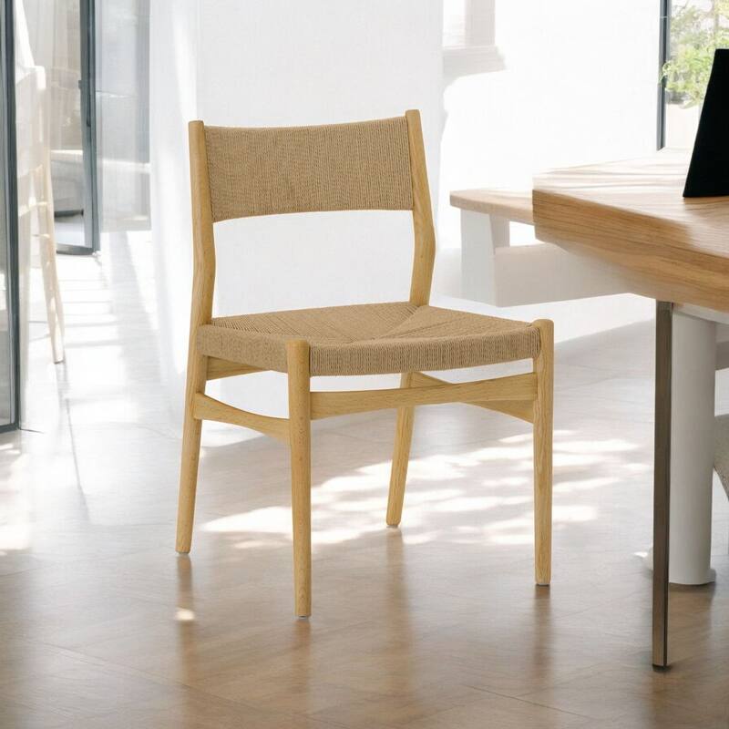 HomeRoots Five Piece Oak Oval Dining Set with Four Chairs - 79' X '30' X '43 - Oak