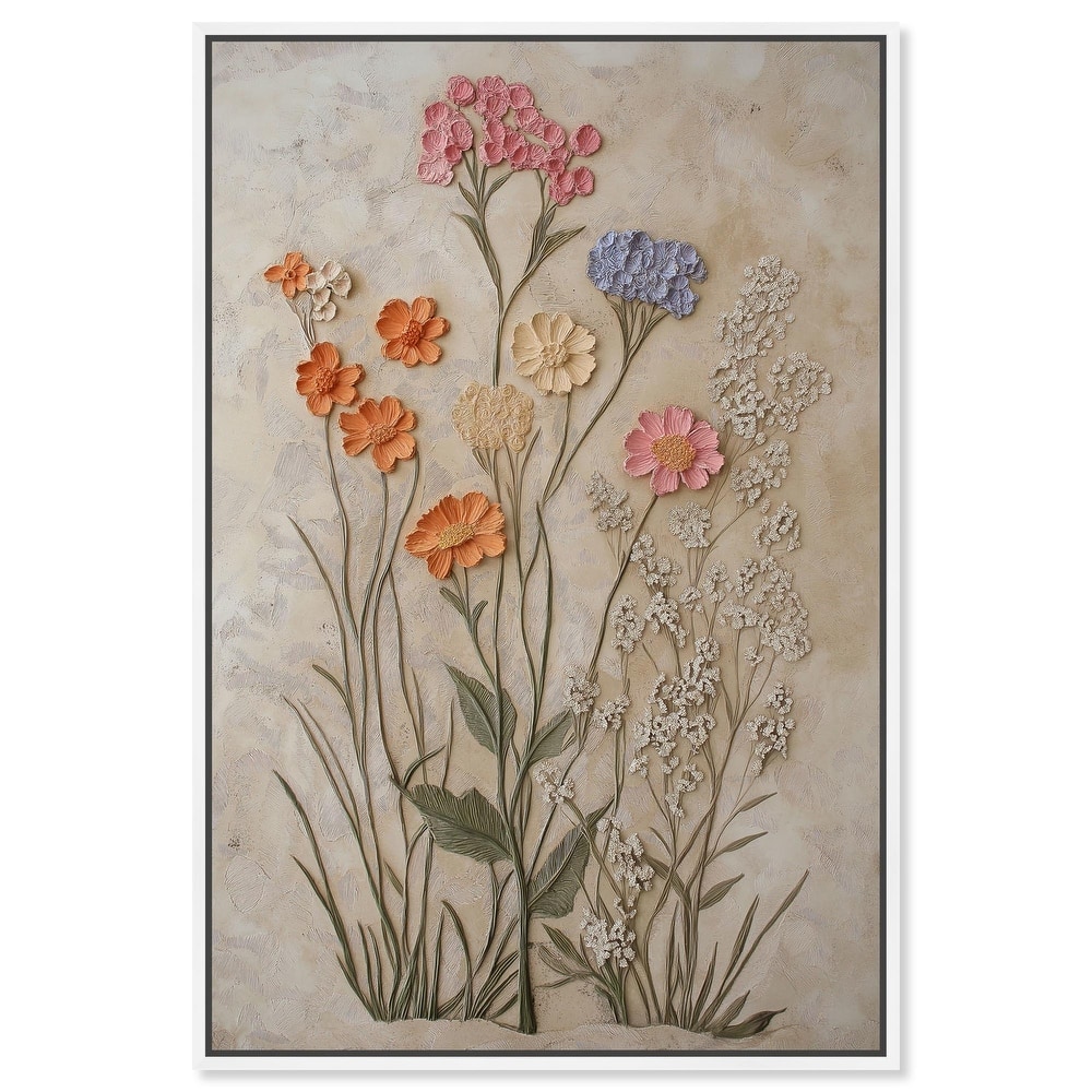 Sculpted Flora Frieze IV Canvas by Art Remedy
