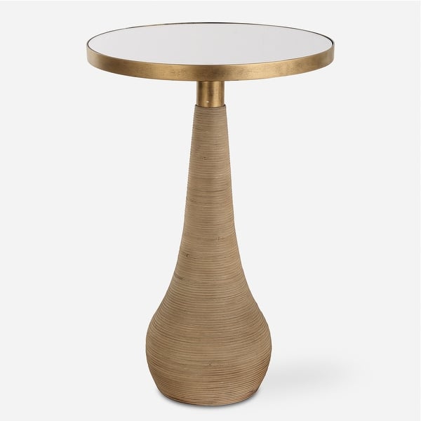slide 2 of 5, Uttermost Terra Brass Accent Table - 24"H x 16"W x 16"D