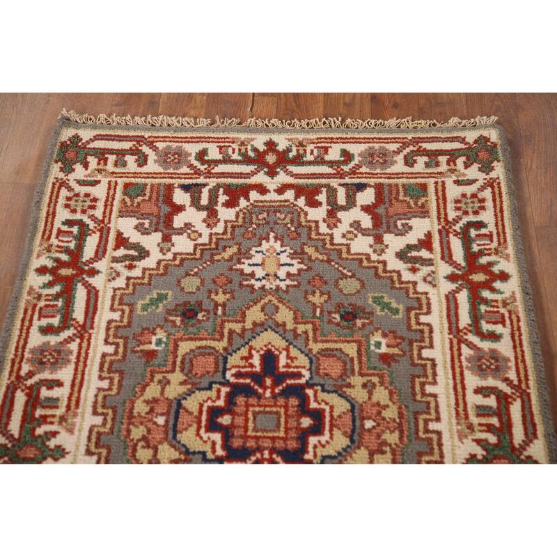 Gray Heriz-Serapi Oriental Accent Rug Wool Carpet - 2'6"x 5'11"