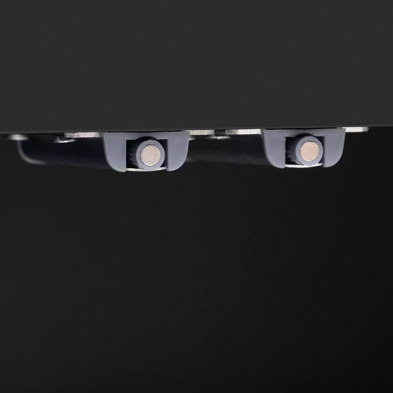 4 Door Storage Cabinet with Curved Corners, Wavy Panel Sideboard with Adjustable Shelves for Living Room Entryway