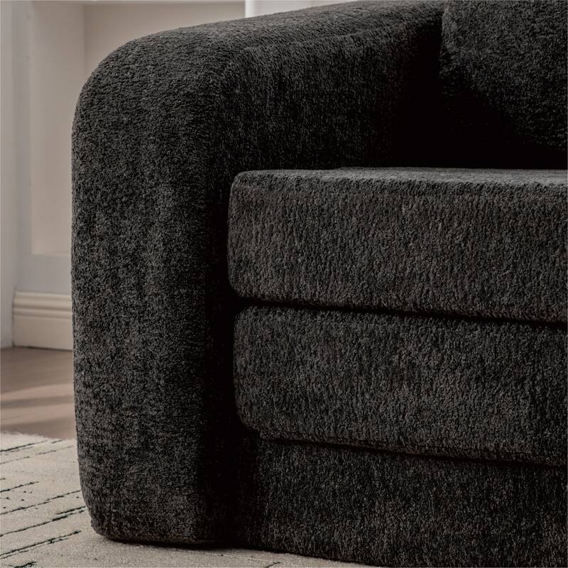 40"W Single Foldable Sofa Bed Equipped with Armrest and Backrest