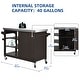 preview thumbnail 12 of 14, Moasis Solid Wood Bar Cart Grill Table Stainless Steel Top for Patio Kitchen Island