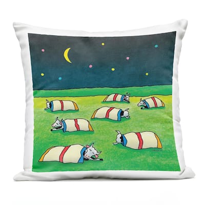 Stupell Pasture Cows Bedtime Printed Outdoor Throw Pillow Design by Roger Straub