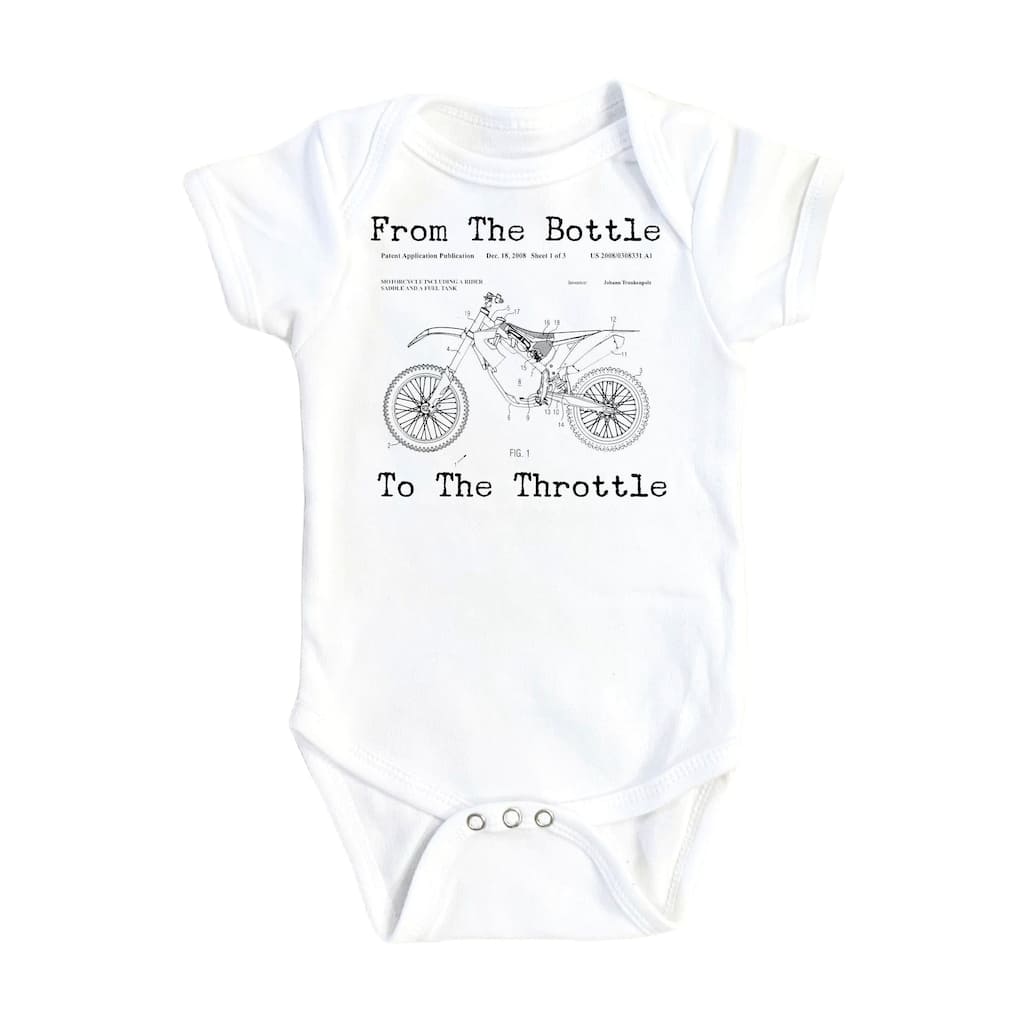 Dirt Bike Patent - Baby Boy Girl Clothes Infant Bodysuit Funny Cute Newborn