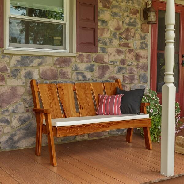 slide 2 of 7, Live Edge Locust Wood 5' Timberland Garden Bench
