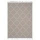 preview thumbnail 1 of 13, LOOM & LUXE Collection Ivory/Trellis Indoor/Outdoor Area Rug 120" D x 93" W x 0.28" H