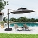 preview thumbnail 14 of 46, Crestlive Products Luxury 11.5 Ft Patio Cantilever Umbrella with Round Double Top