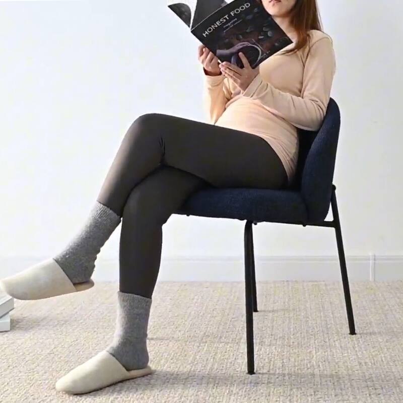 Modern Fabric Dining Chairs with Curved Back(Set of 2)