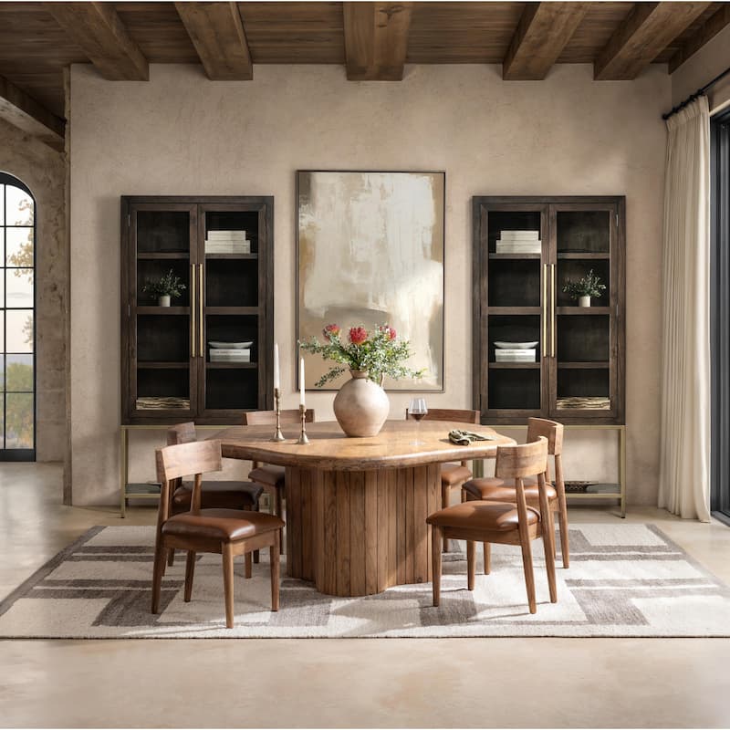 Alvaro Acacia Wood Dining Table - Golden Wheat