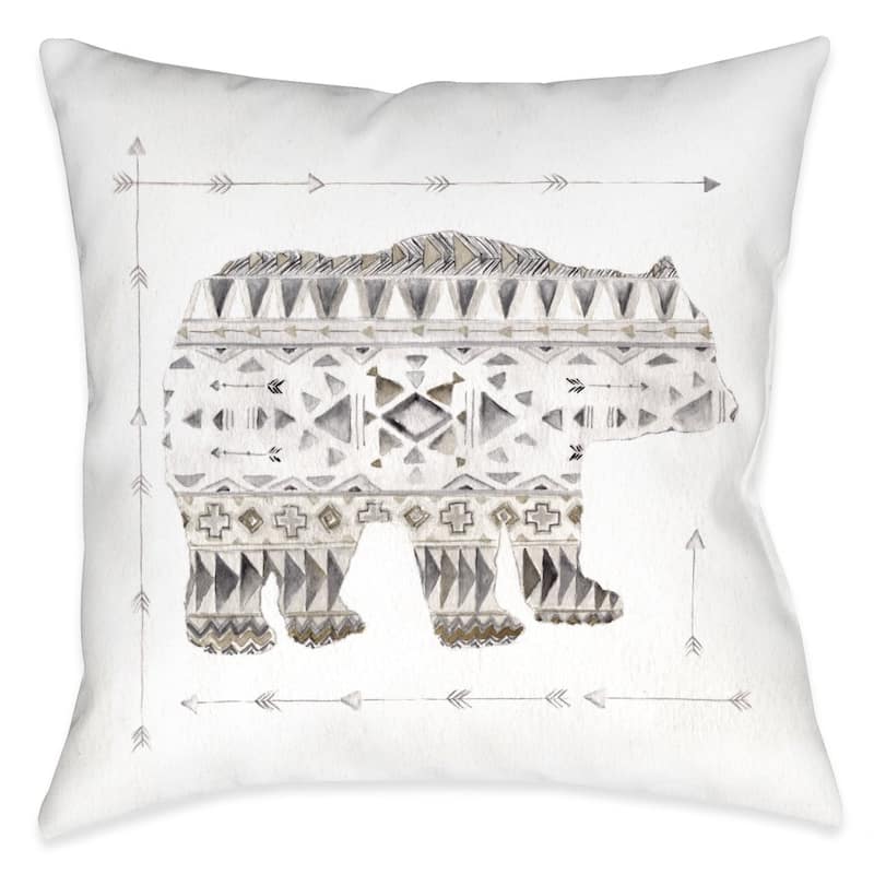 Winter Lodge Bear Indoor Pillow