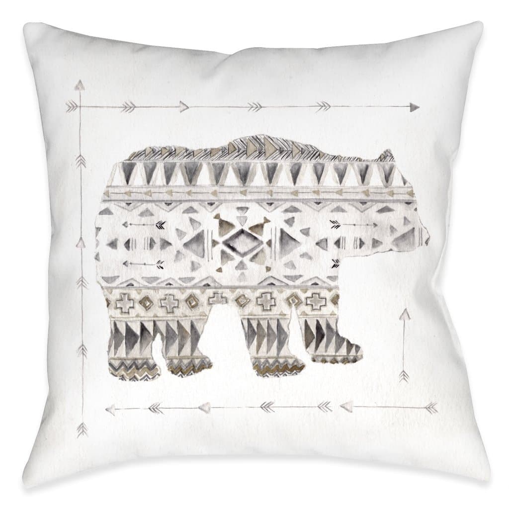 Winter Lodge Bear Indoor Pillow