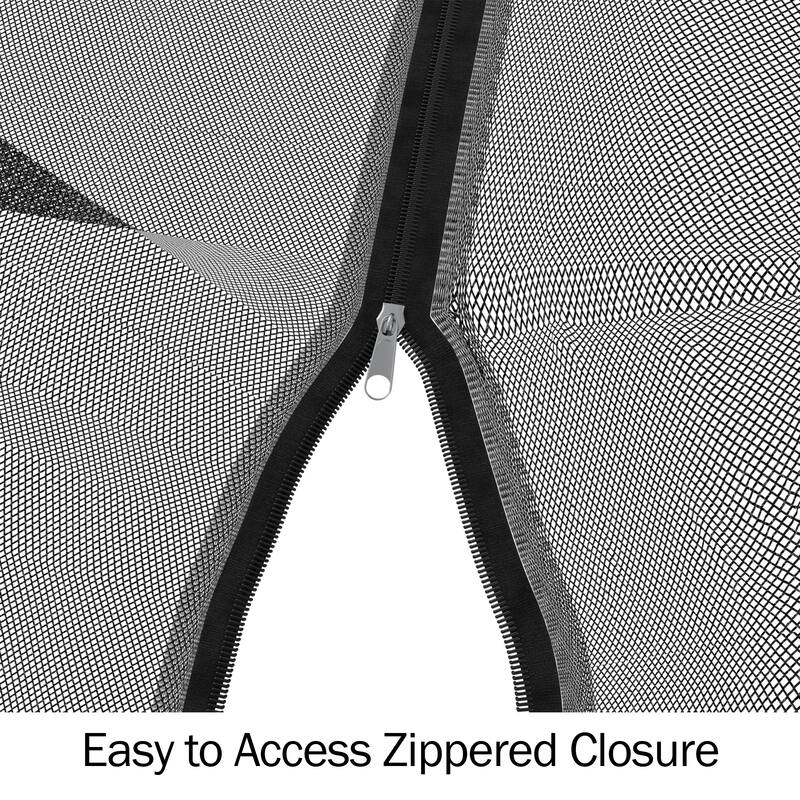Pure Garden Black Zippered Bug Screen for 7.5-foot Outdoor Umbrella