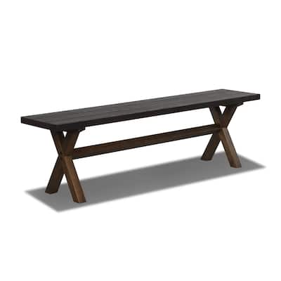Cascais Solid Wood Bench with Trestle Base