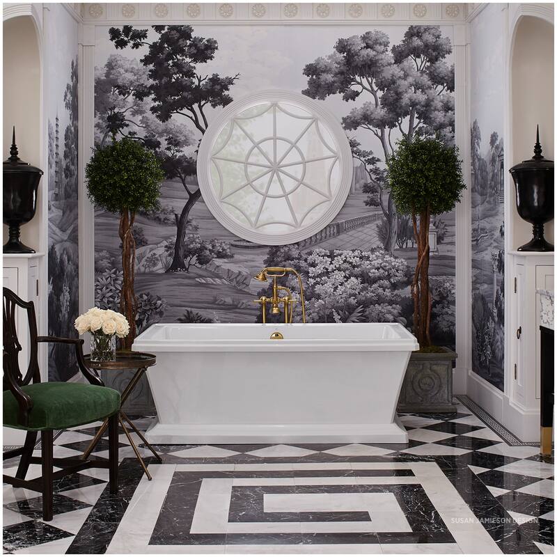 DXV Fitzgerald 66" Free Standing Acrylic Soaking Tub with Center Drain