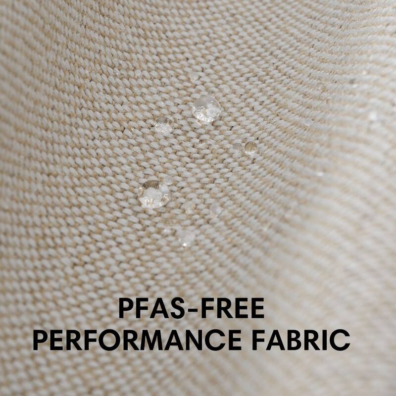 Upholstered Dining Chairs Set of 4 with Open-Back Design and Performance Fabric