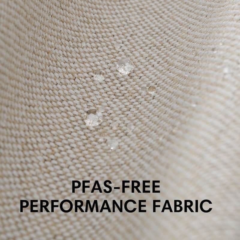 Upholstered Dining Chairs Set of 6, Open-Back Design, Performance Fabric Seats