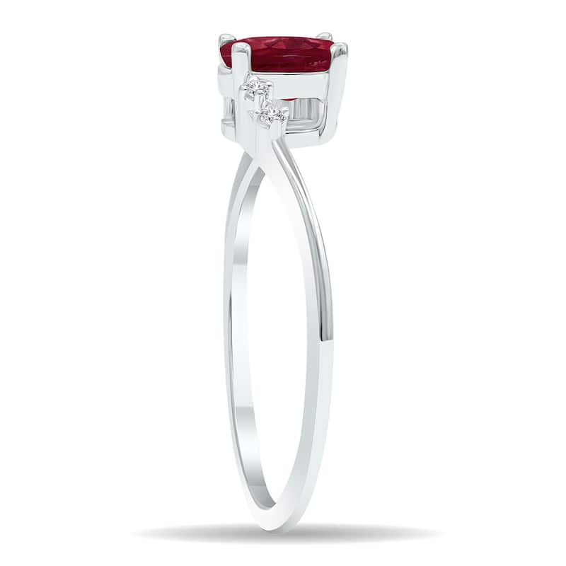 Women's Ruby and Diamond Tierra Ring in 10K White Gold