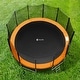 preview thumbnail 2 of 9, ExacMe Trampoline Pad Replacement, Round Safety Spring Cover 10 12 14 15 16 Foot, Orange