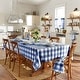 preview thumbnail 5 of 33, The Gray Barn Emily Gulch Buffalo Check Tablecloth 52" x 70" - Blue/White
