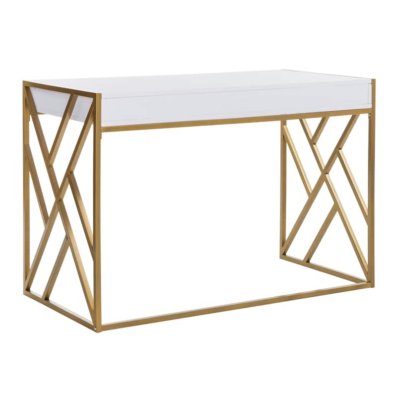 SAFAVIEH Manila Modern Dual-Tone 1-Drawer Desk