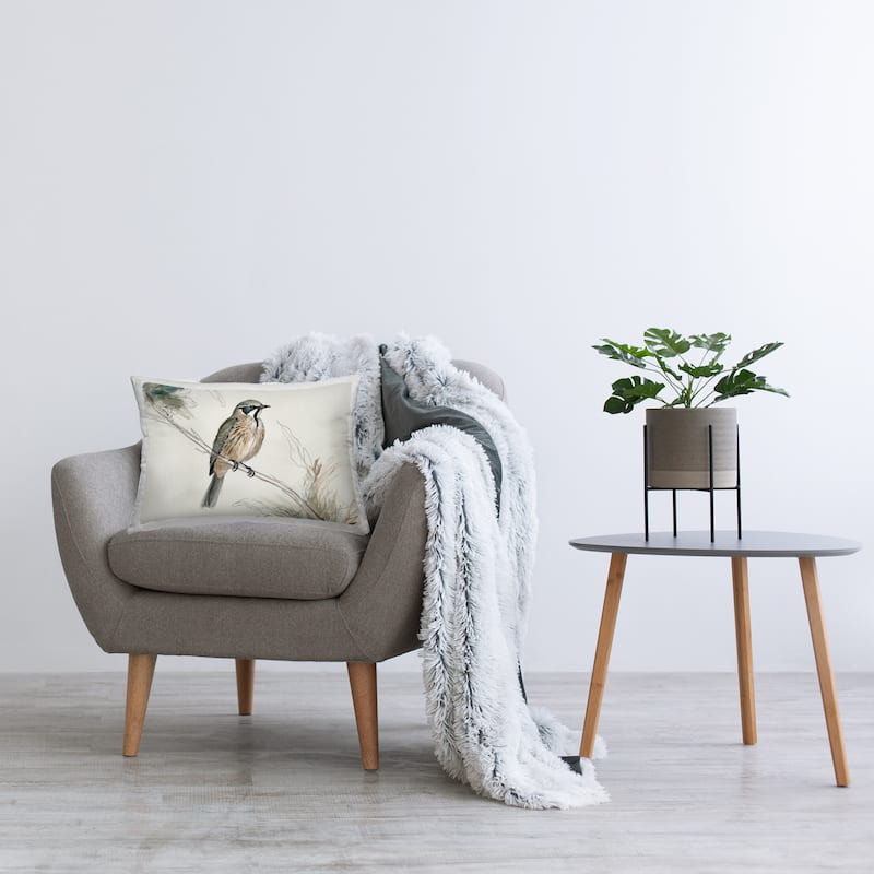 Stupell Illustrated Wildlife Bird Decorative Printed Throw Pillow Design by LSR Creative Studio