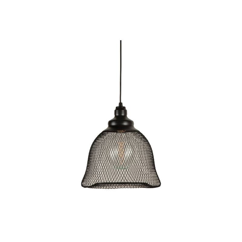 Forte Lighting Single Light 11" Wide Pendant - Black