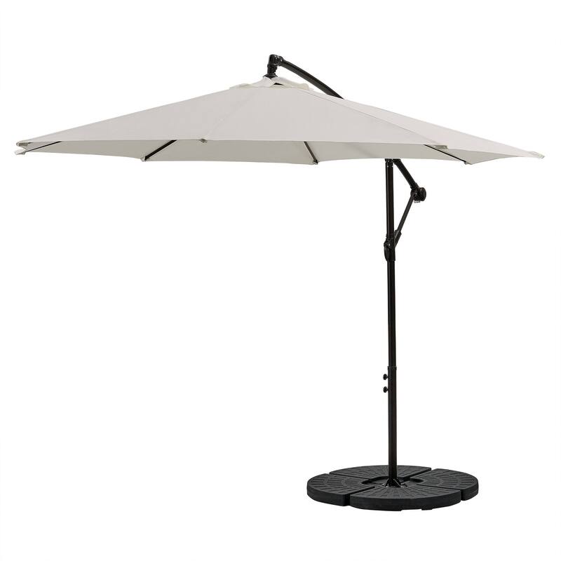 Cantilever Umbrella with Base included, Outdoor Offset Umbrella with Weighted Base for Patio Garden Backyard