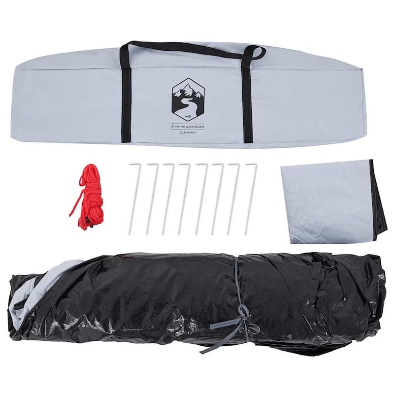 vidaXL Camping Tent Dome Shelter Blackout Outdoor Patio Fabric Quick Release - 90.6 x 90.6 x 55.1