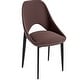 preview thumbnail 4 of 83, Amalfi Mid-Century Modern Upholstered Dining Chair - Open Back Side Chair with Metal Legs for Kitchen, Dining Room & Living Room Plum Purple