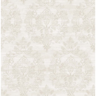 Seabrook Designs Erasmo Damask Unpasted Wallpaper
