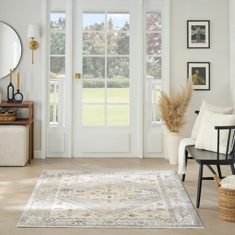 Nourison Pardis Indoor only Blue Persian Area Rug