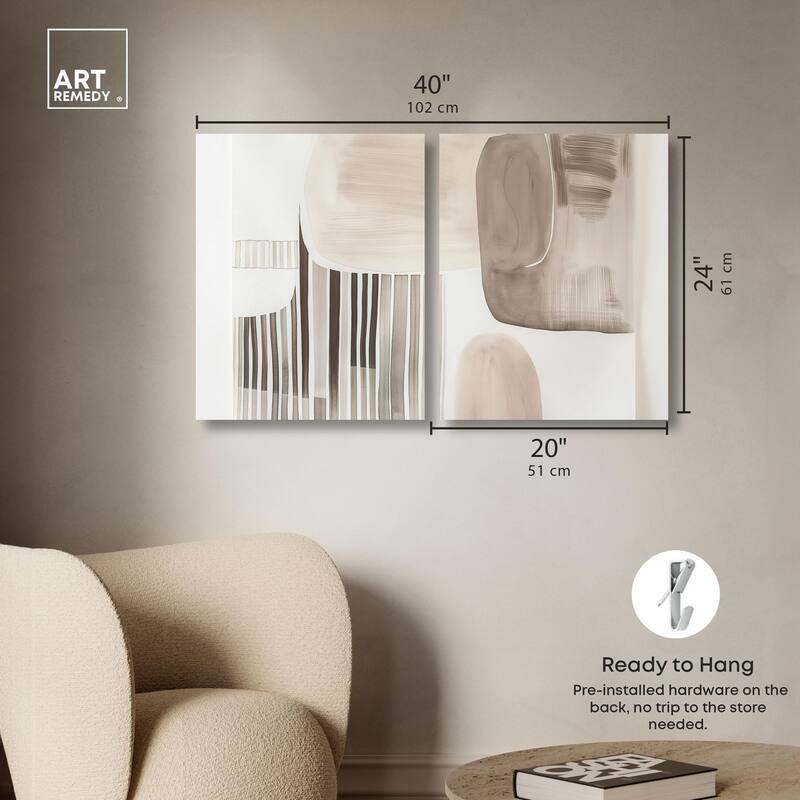 Slumbering Patterns II Canvas Set of 2 by Art Remedy, Gallery Wrapped