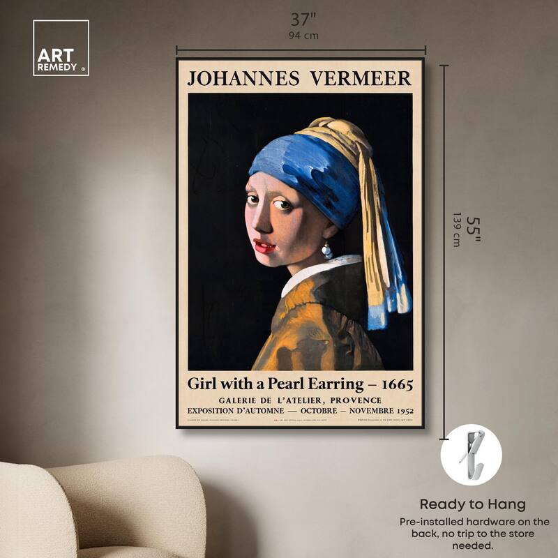 Girl with a Pearl Earring Canvas by Art Remedy