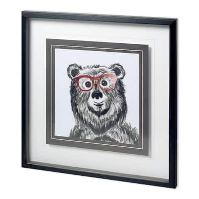 Bookish Bear Framed Art Print