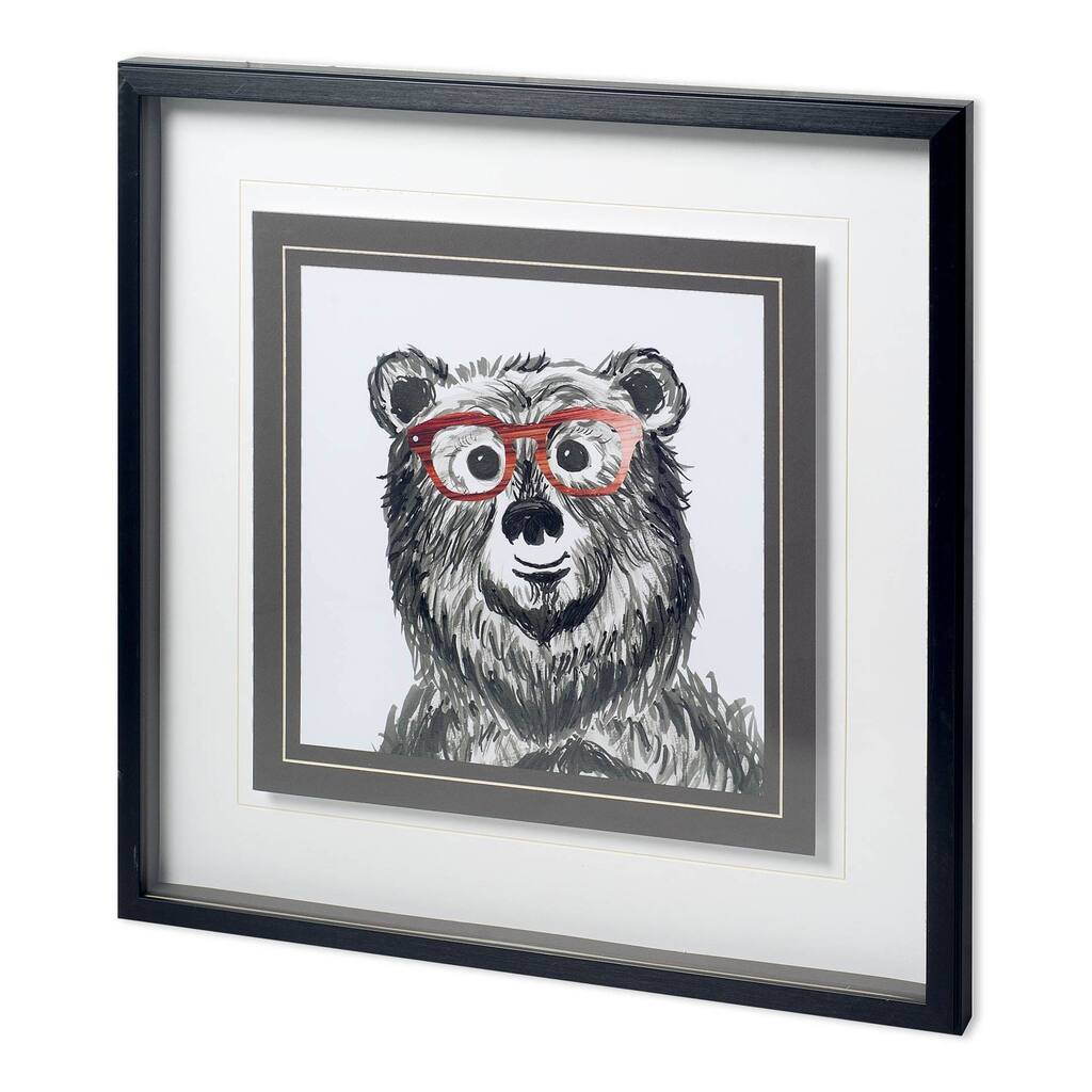 Bookish Bear Framed Art Print