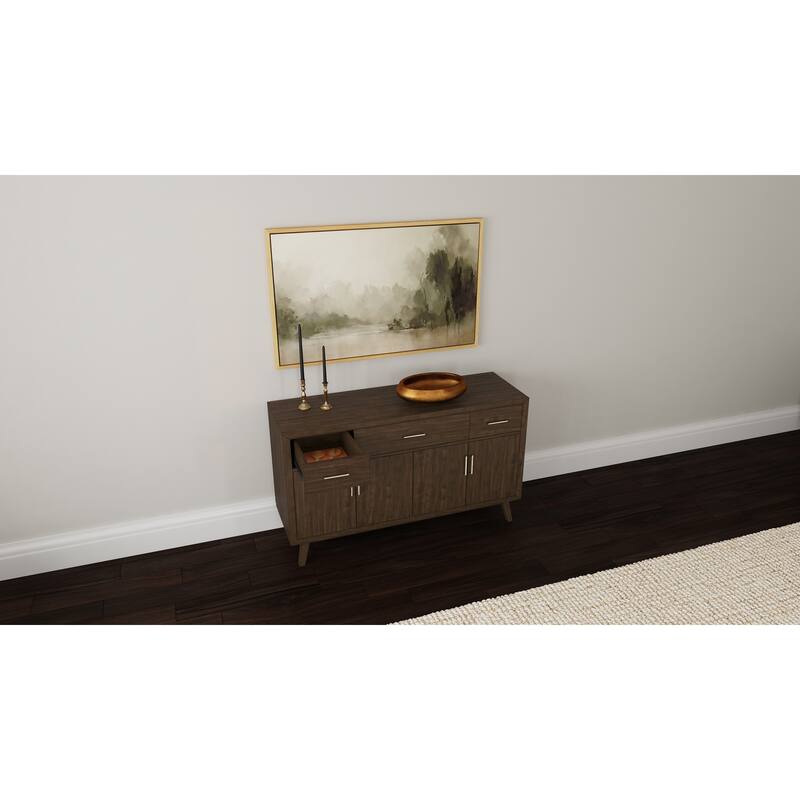 Simply Solid Doretta Dining & Server Set with Upholstered Seating