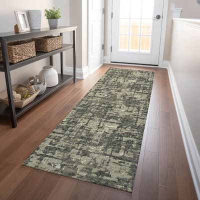 Premium Washable Super Soft Abstract Plaid Mayfield Rug