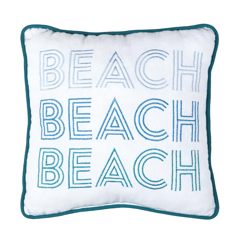 10" x 10" Retro Beach Small/Petite Accent Pillow