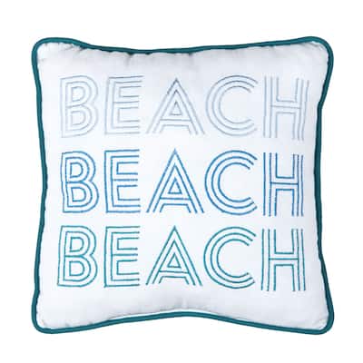 10" x 10" Retro Beach Small/Petite Accent Pillow
