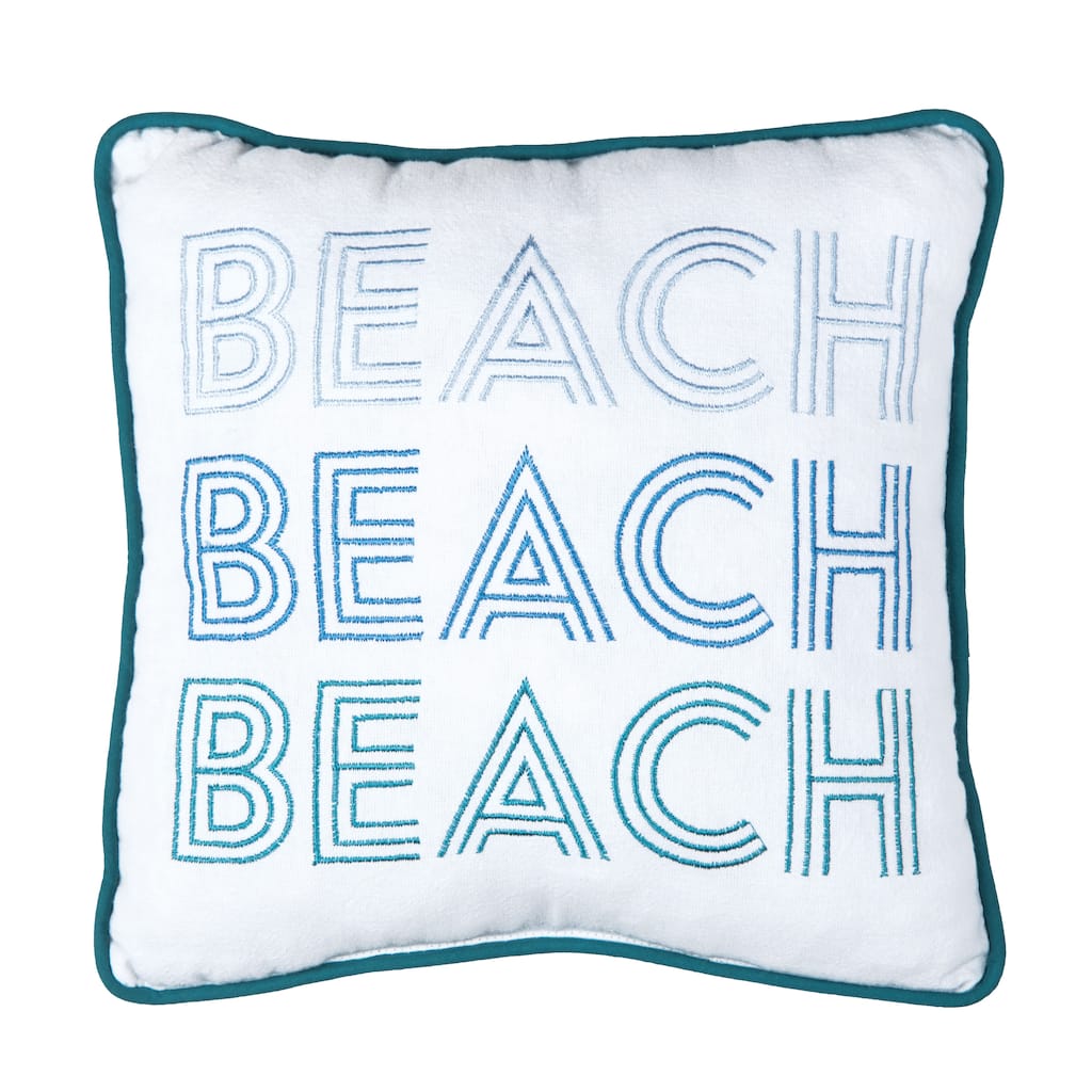 Retro Beach Mini Accent Pillow, 10" x 10"