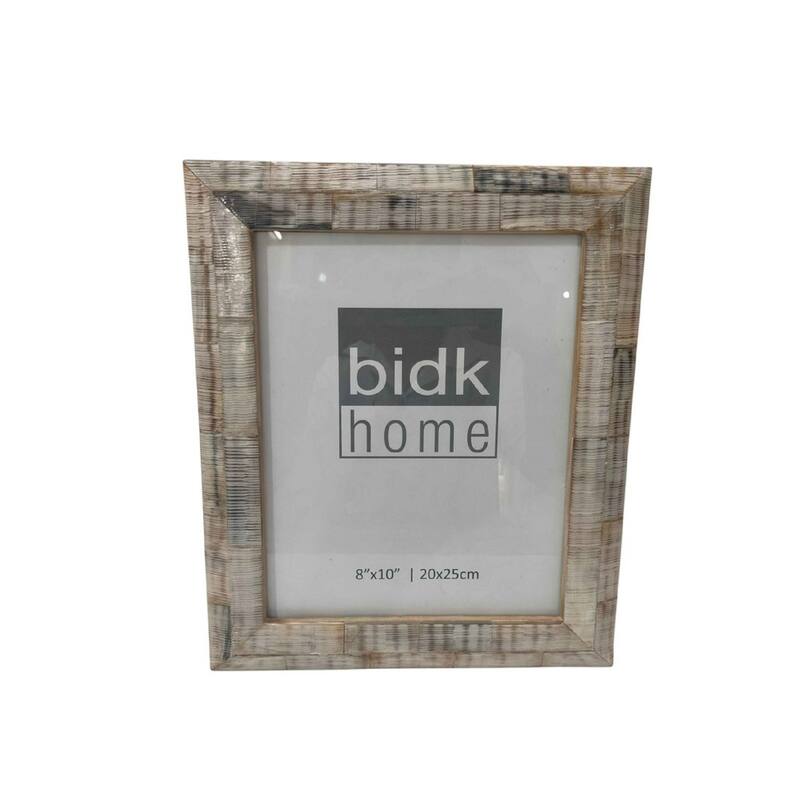 Distressed Beveled Rectangular Picture Frame - for 8" x 10" Photo - Gray
