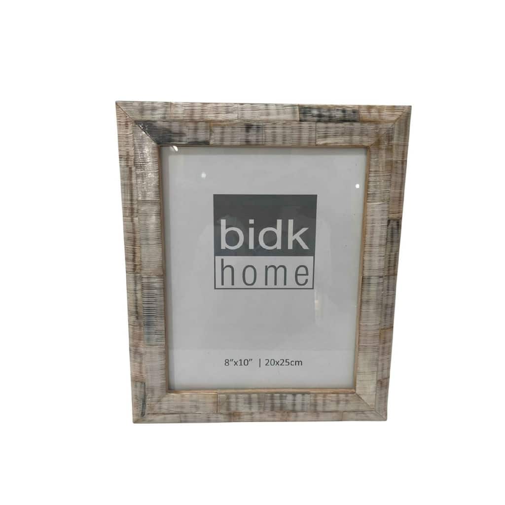 Distressed Beveled Rectangular Picture Frame - for 8" x 10" Photo - Gray