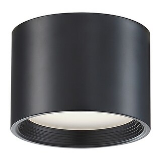 Reel 1-light Black LED Flush Mount