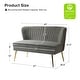preview thumbnail 36 of 114, HULALA HOME Monica Modern Velvet Curved Tufted Back Loveseat with Metal Tapered Legs