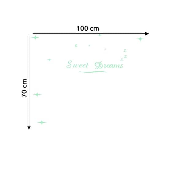 dimension image slide 1 of 2, Walplus Glow In The Dark Wall Stickers Stars Sweet Dreams Room Decor