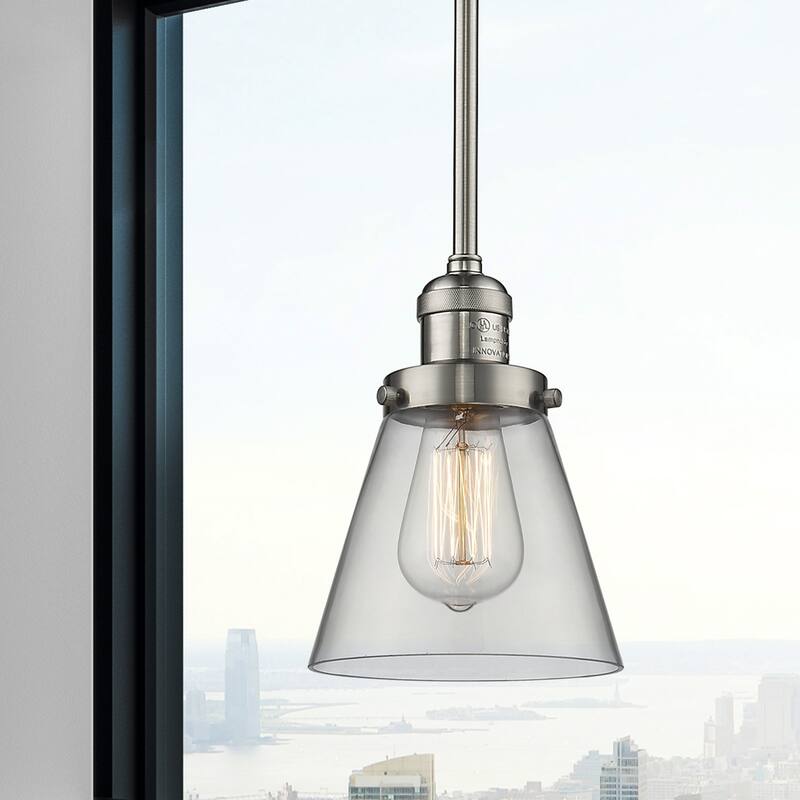 Innovations Lighting Franklin Restoration Cone - 1 Light 6" Stem Hung Mini Pendant