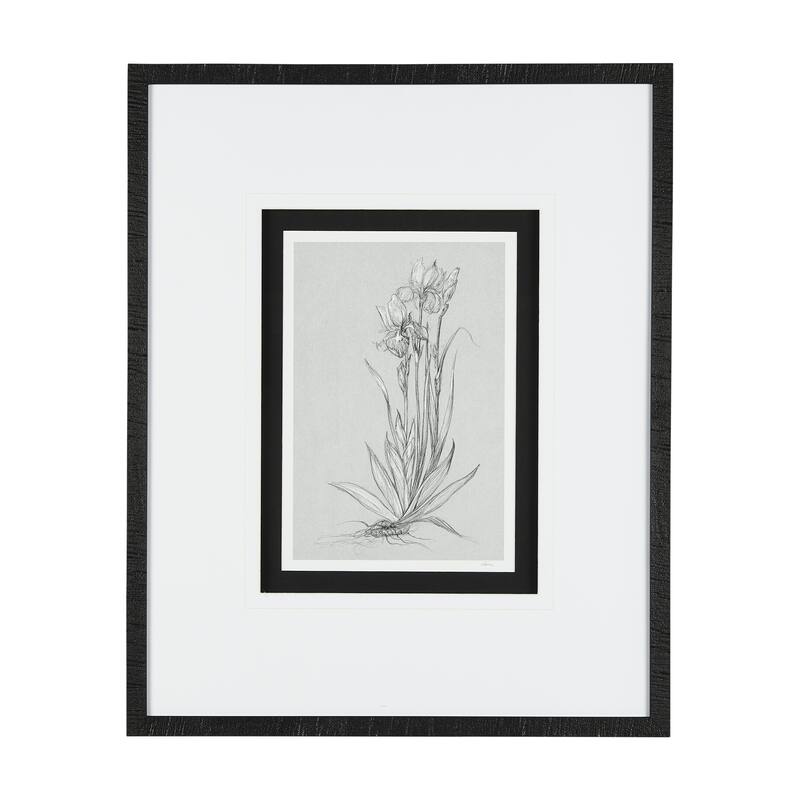 Botanical Sketches IV (Grey) Framed Art Print