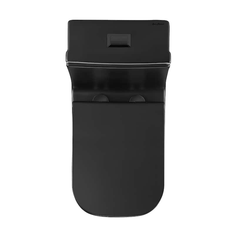 Concorde One Piece Square Toilet Dual Flush In Matte Black, Black Hardware 1.1/1.6 Gpf - 26.05" x 14" 29.25"