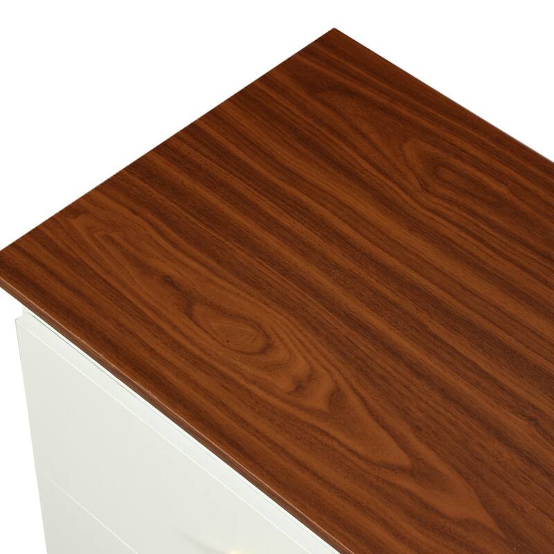 Spray-painted Solid Wood Dresser Cabinet with 5 Drawers